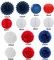 Fourth-4th of July-Imemorial Party-Decorations Lanterns - 14pcs (Navy-Blue Red-White)
